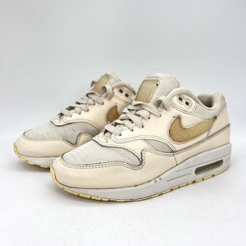 Nike Womens Air Max 1 AT5248-100 Low Top Ivory Athletic Sneaker Shoes Size 5.5